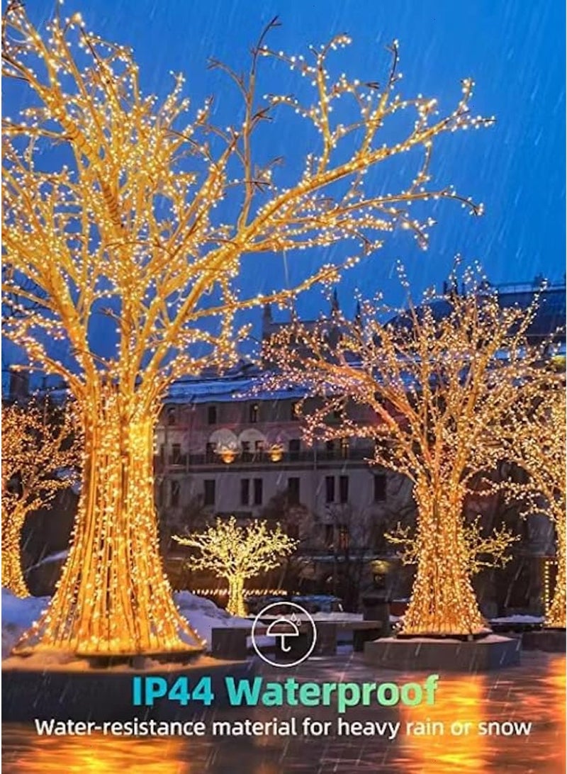 أضواء رمضانية LED، بطول 49 قدمًا، 150 لمبة LED، ضوء أبيض دافئ، تعمل بالبطارية، زينة رمضانية للحدائق، للأماكن الداخلية والخارجية، وللمناسبات المختلفة. - Image 3